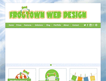 Tablet Screenshot of frogtownwebdesign.com